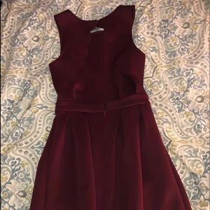 maroon dress